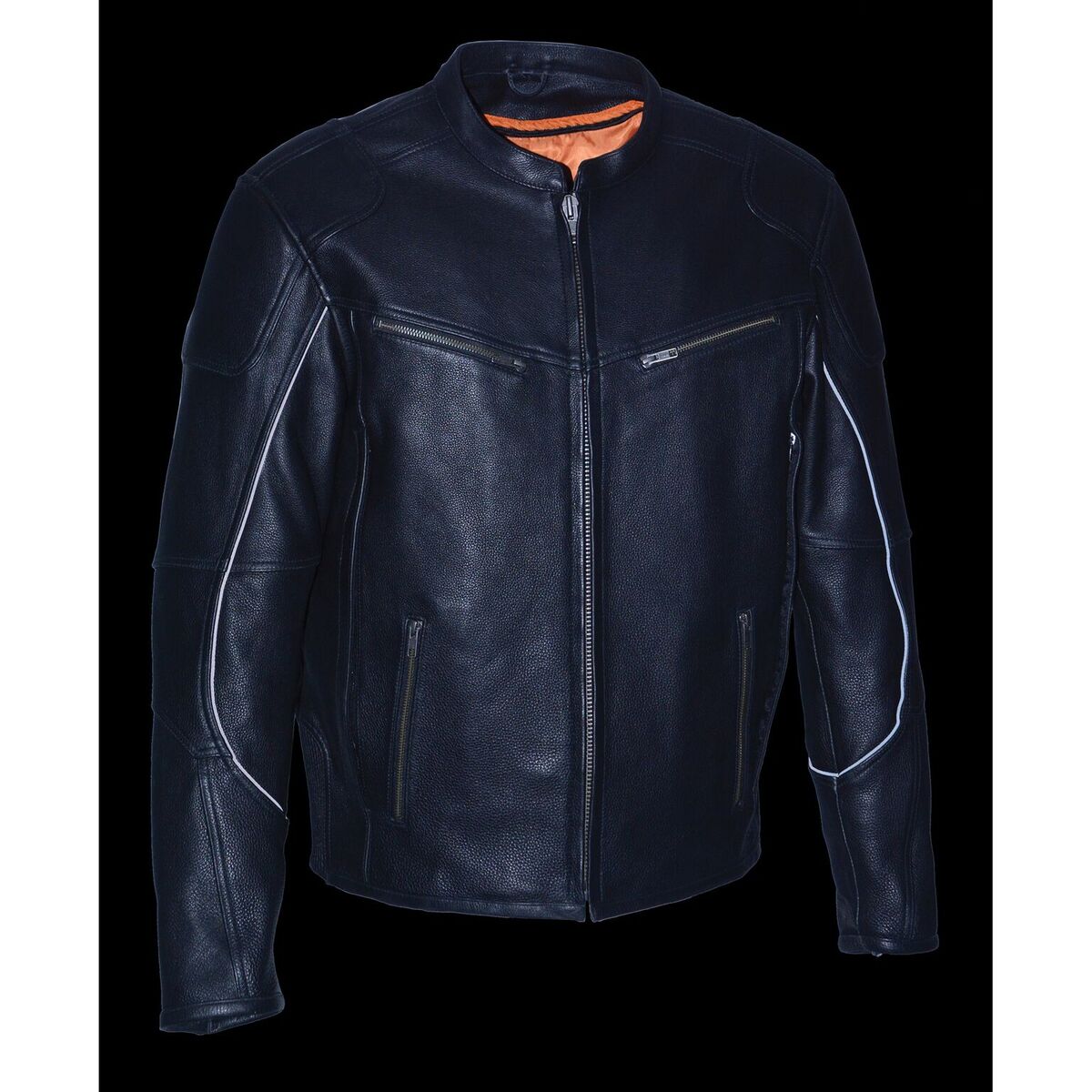 Leather Jacket SO (MLM1502) - Men’s Vented Scooter Jacket w/ Cool Tec® Leather & Side Stretch