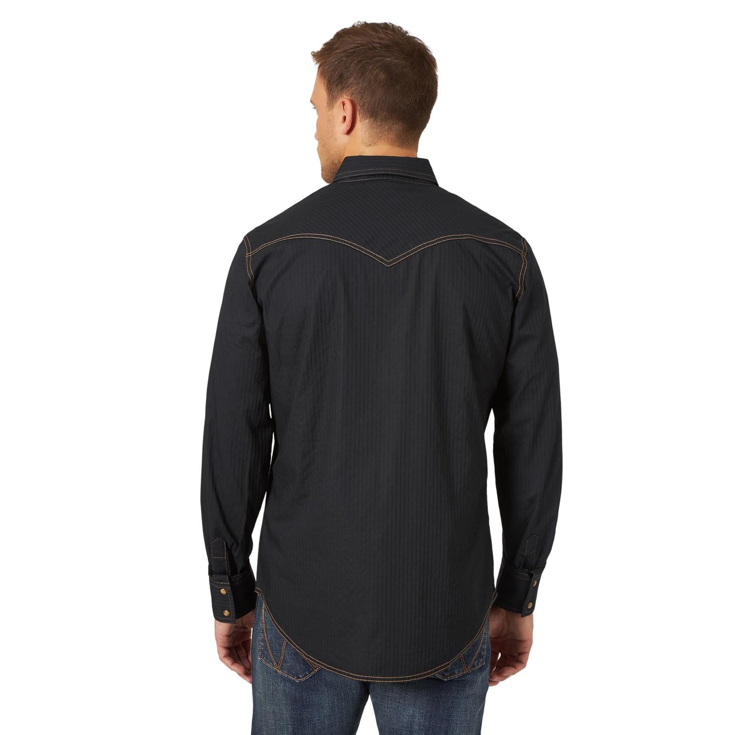 Top Men's (MVR532X) - Wrangler® Retro Premium Long Sleeve in Black