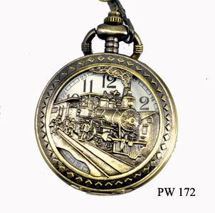 Watch (PW-172BR) - Cut Out Train, Bronze