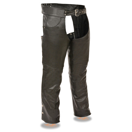 Leather Chaps (SH1101) - Men’s Classic Chaps with Jean Pockets