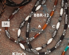 Necklace SO (BBR-12) - Silver & Bone Choker / Boot Jewelry