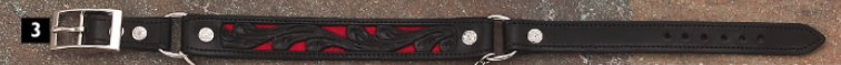 Boot Strap (BBR-07) - Leather Carved Straight Strap