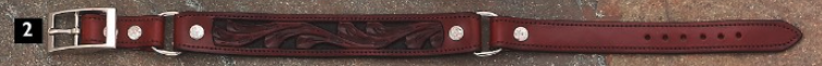 Boot Strap (BBR-07) - Leather Carved Straight Strap