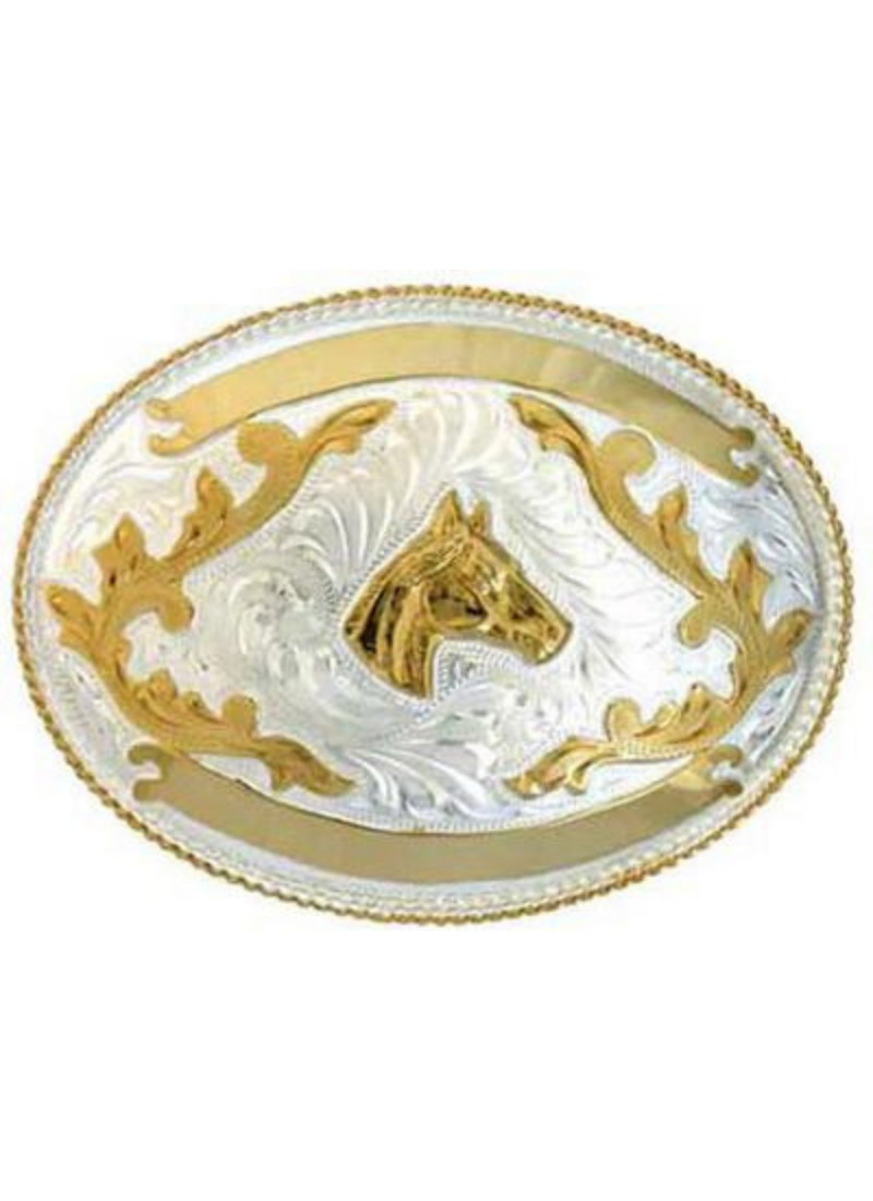 Buckle (3218) - Alpaca Horse Silver & Gold
