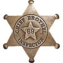 Badge (130AF) - Chief Brothel Inspector Novelty Badge