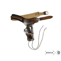 Holster (703-BR) - Leather Single Revolver with Bullets