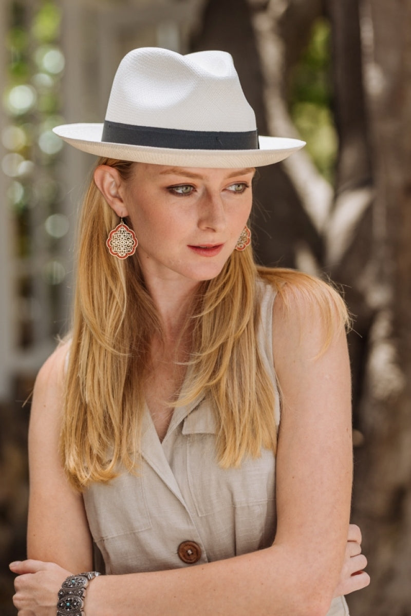 Hat (AUS-1605) - Hand Woven Genuine Panama Hat