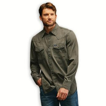 Top Men's SZN (112345071) - Wrangler® Vintage Inspired Long Sleeve Denim Shirt - Black