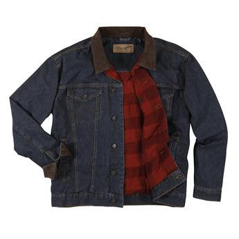 Denim Jacket Men's (74265RT) - Wrangler® Blanket Lined Denim Jacket Rustic
