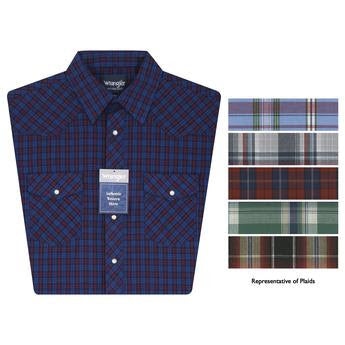 Top Men's (76204PP) - Wrangler® Sport Western Snap Shirt - Short Sleeves, Asst. Colours